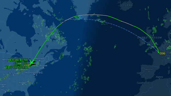 Hành trình chuyến bay AF386