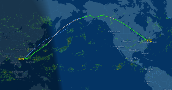 Đường bay của chuyến bay CPA826