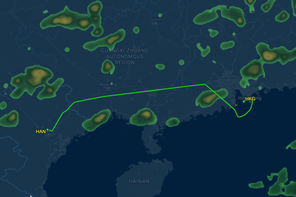 Đường bay của chuyến bay CX48