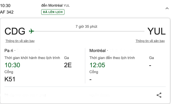 Thông tin chuyến bay AF342